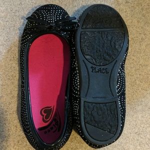 Ballet flats black with rhinestones